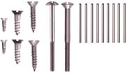 Screws & pins,
complete set for
H.E. Leman Indian Trade Rifle,
unplated steel